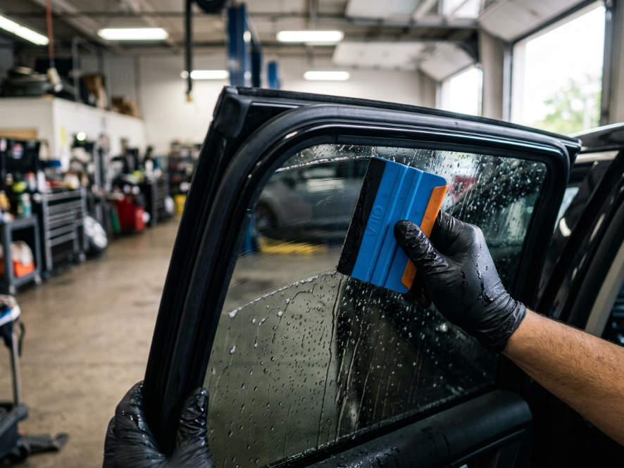 Professional window tint installation